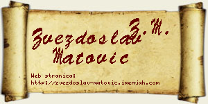 Zvezdoslav Matović vizit kartica